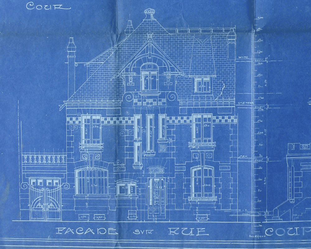 Plan bleu du 24 rue de la Sous-préfecture, Saint-Quentin