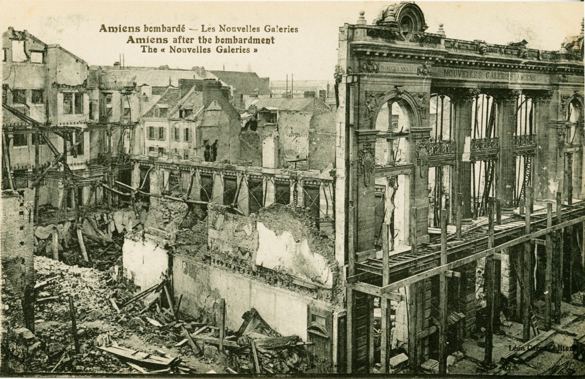 Les Nouvelles Galeries au lendemain de la guerre, Amiens